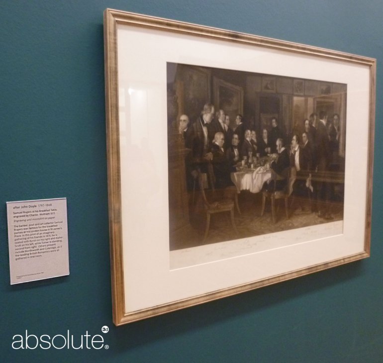 Absolute Label Holder, displaying information for and next to ‘Samuel Rogers at his Breakfast Table, 1823’.  Absolute Label Holder, displaying information for and next to ‘Samuel Rogers at his Breakfast Table, 1823’.